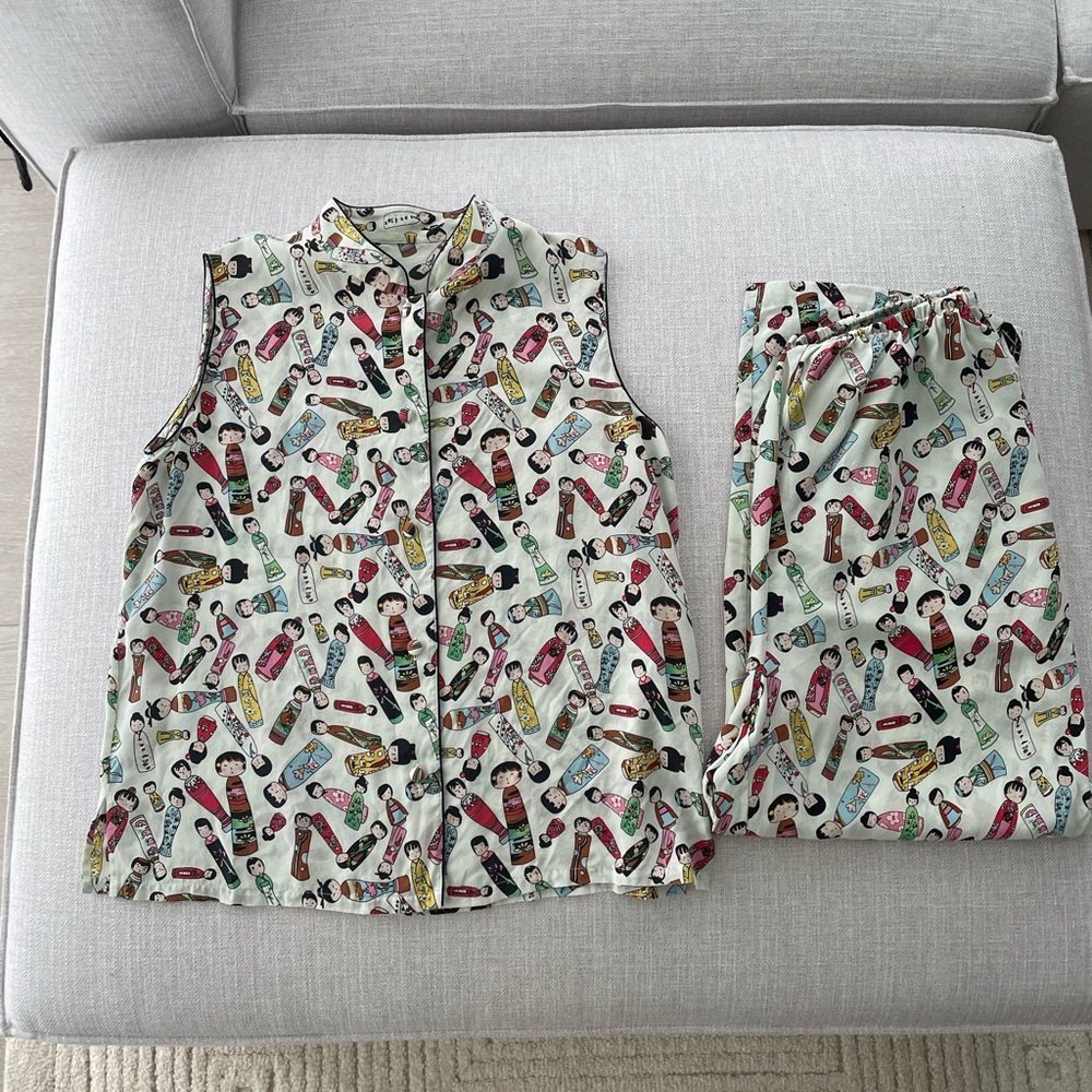 Japanese kokeshi doll pajamas